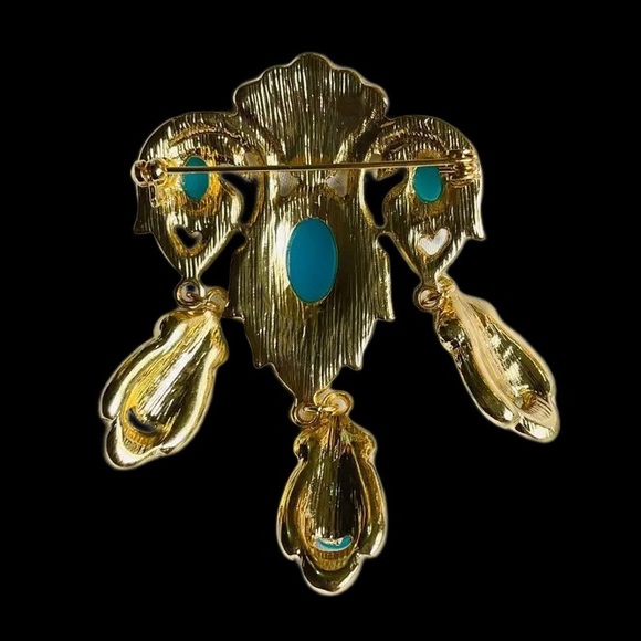 ✨ Beautiful Large Chandelier Cabochon Brooch - Picture 2 of 3